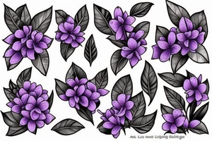 lilac flowers tattoo idea