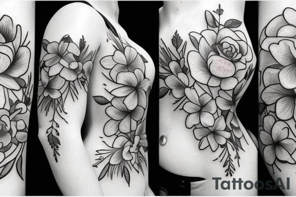 lilac flowers tattoo idea