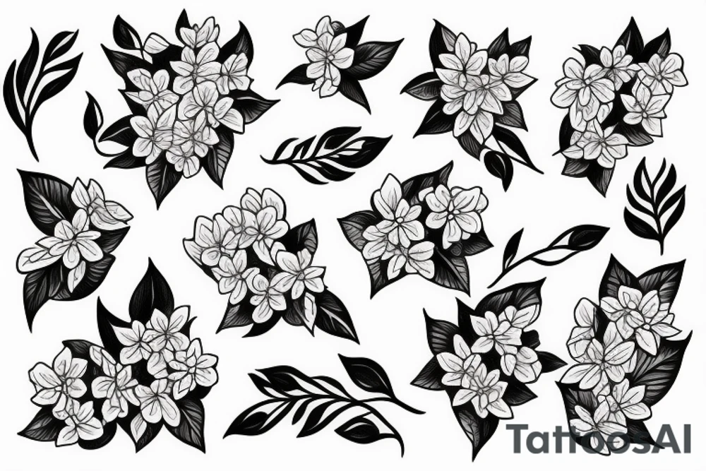 lilac flowers tattoo idea