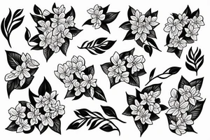 lilac flowers tattoo idea