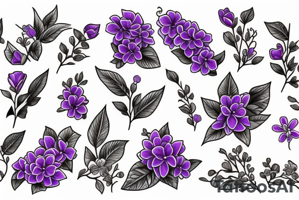 lilac flowers tattoo idea