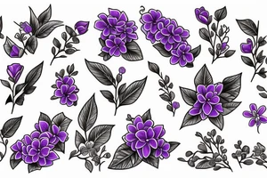 lilac flowers tattoo idea