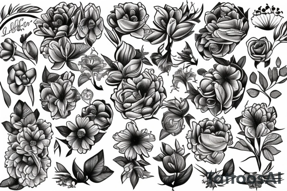 lilac flowers tattoo idea