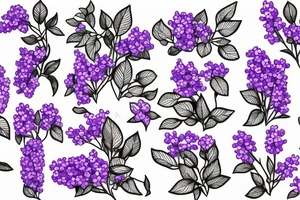 small lilac flowers in a bunch tattoo idea