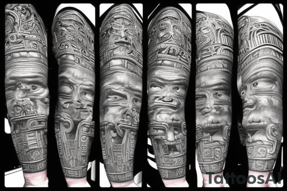 mayan god tattoo idea