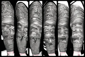 mayan god tattoo idea