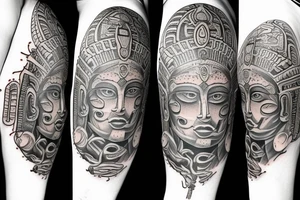 mayan god tattoo idea