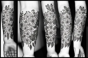 small lilac flowers in a bunch tattoo idea