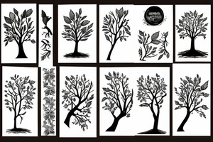 Trees and birds tattoo idea