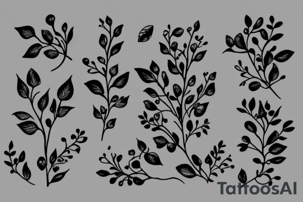 small lilac flowers in a bunch tattoo idea