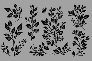 small lilac flowers in a bunch tattoo idea