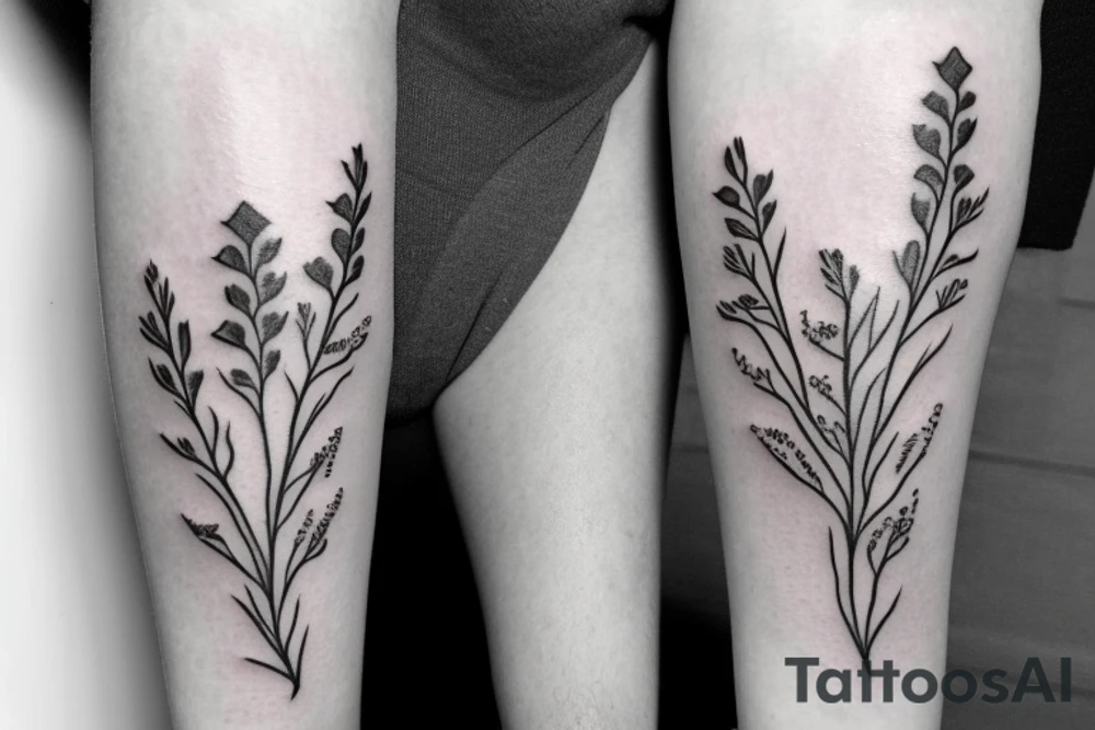 one bunch of small lilac flowers tattoo idea