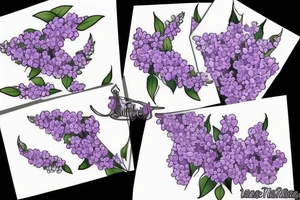 one bunch of small lilac flowers tattoo idea