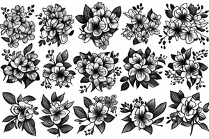 one bunch of small lilac flowers tattoo idea