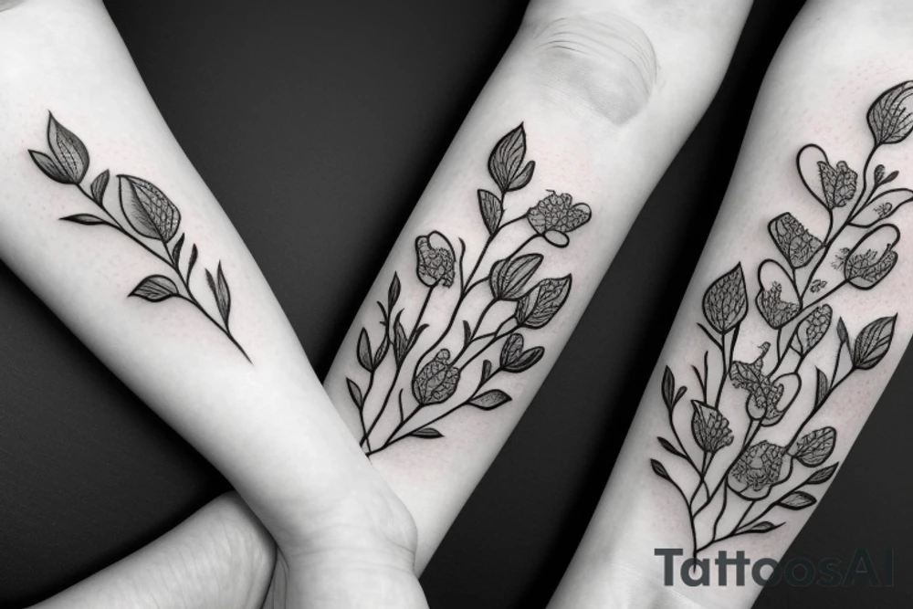 one bunch of small lilac flowers tattoo idea
