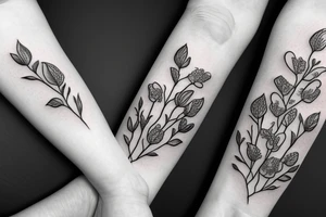 one bunch of small lilac flowers tattoo idea
