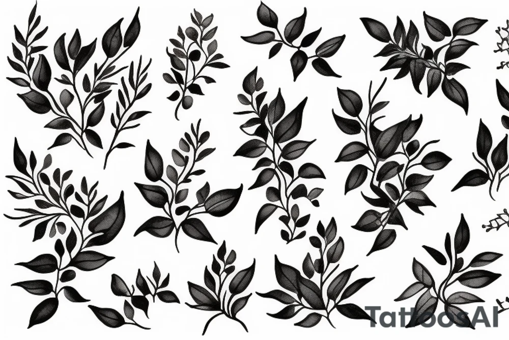 one bunch of small lilac flowers tattoo idea