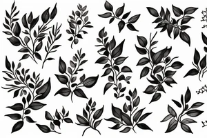 one bunch of small lilac flowers tattoo idea
