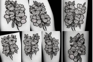 one bunch of small lilac flowers tattoo idea