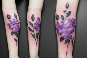 one small bunch of lilac flowers tattoo idea