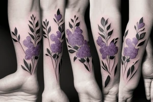 one small bunch of lilac flowers tattoo idea