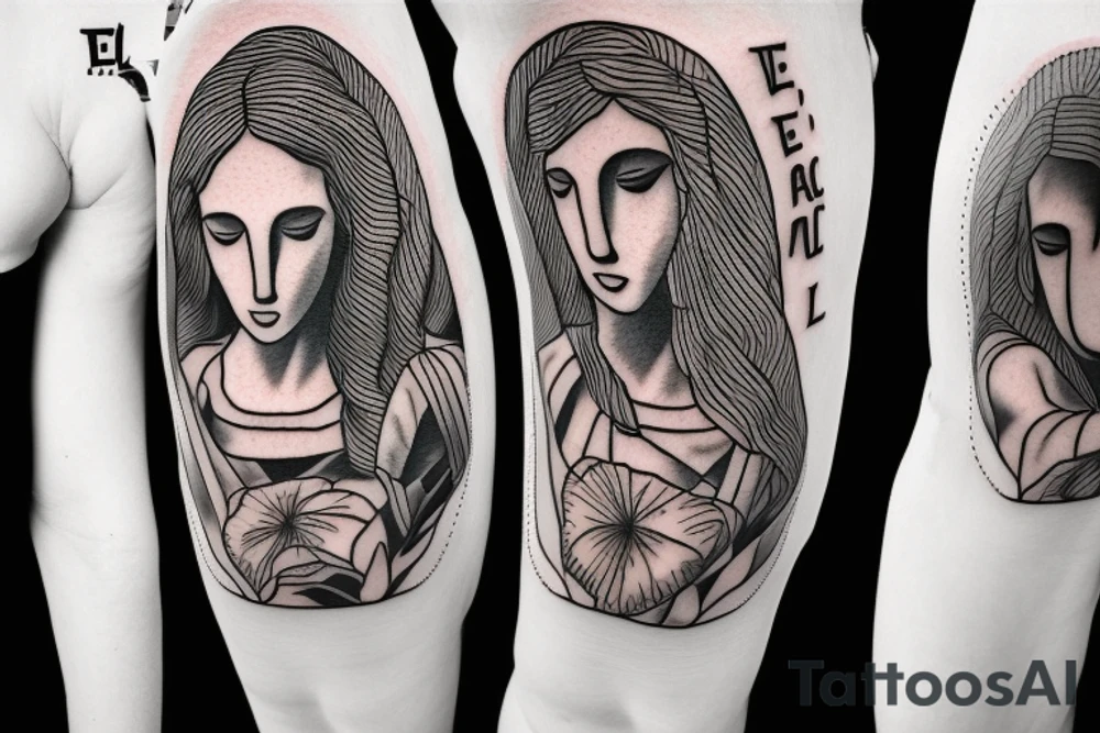 Woman and Jesus on a Raft tattoo idea