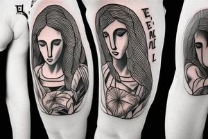 Woman and Jesus on a Raft tattoo idea