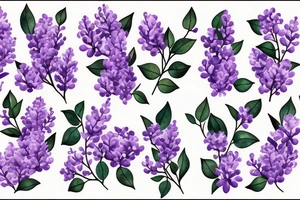 one small bunch of lilac flowers tattoo idea