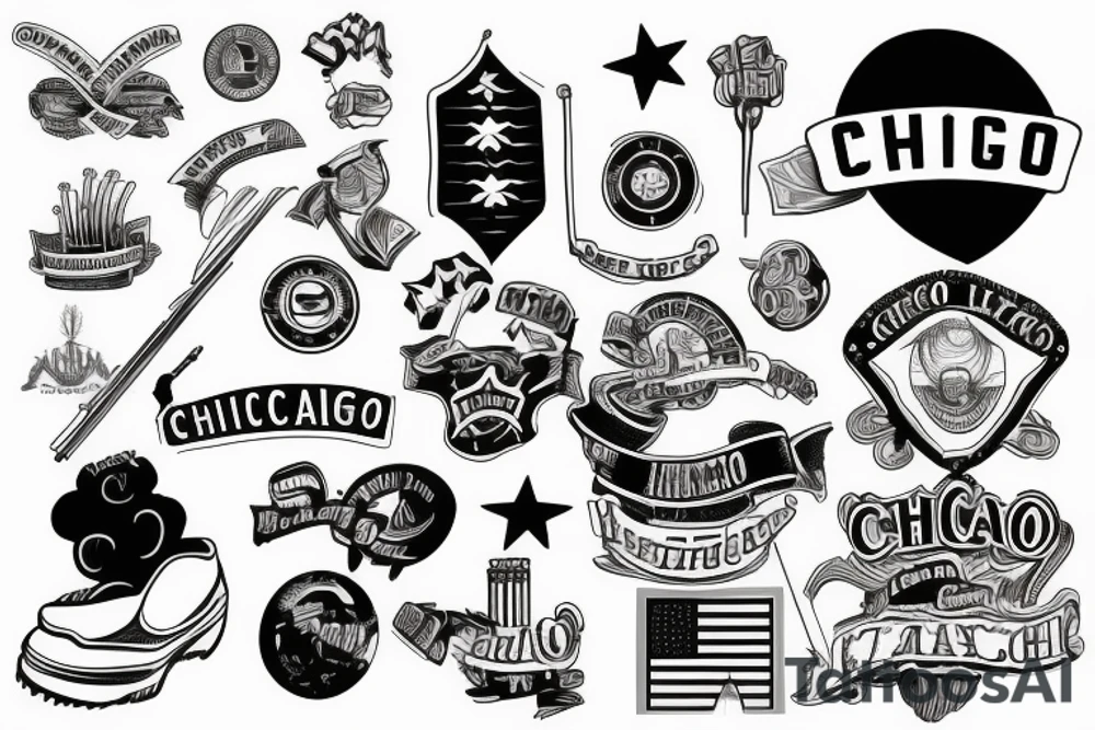 chicago flag tattoo idea