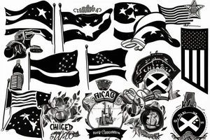 chicago flag tattoo idea