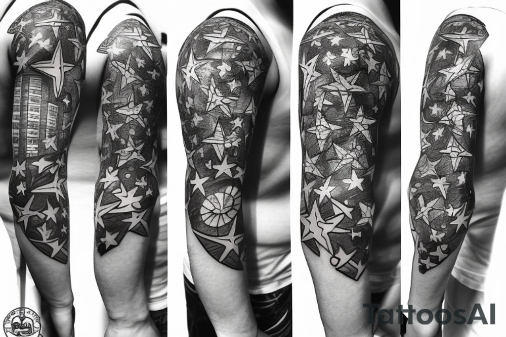 the 4 stars from the chicago flag tattoo idea