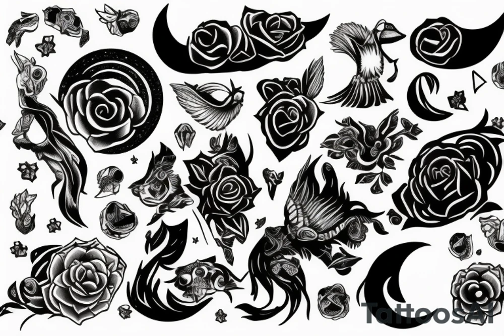 a full moon tattoo idea