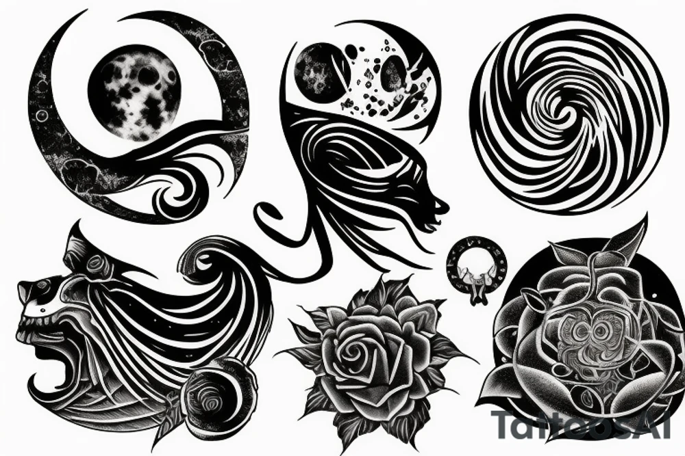 a full moon tattoo idea