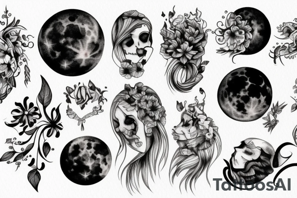 a full moon tattoo idea