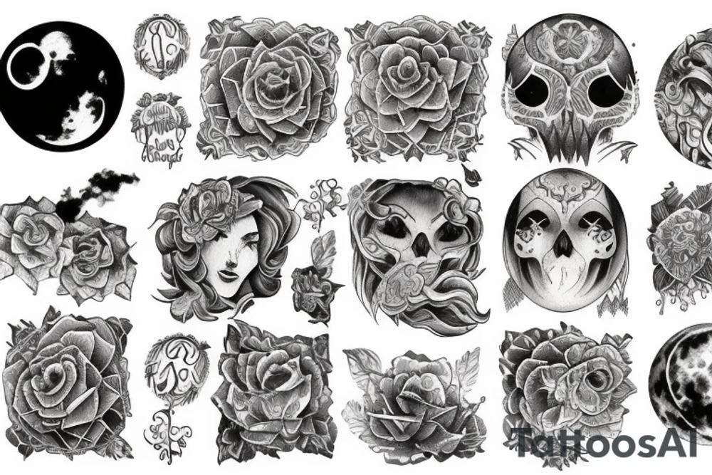 full moon tattoo idea