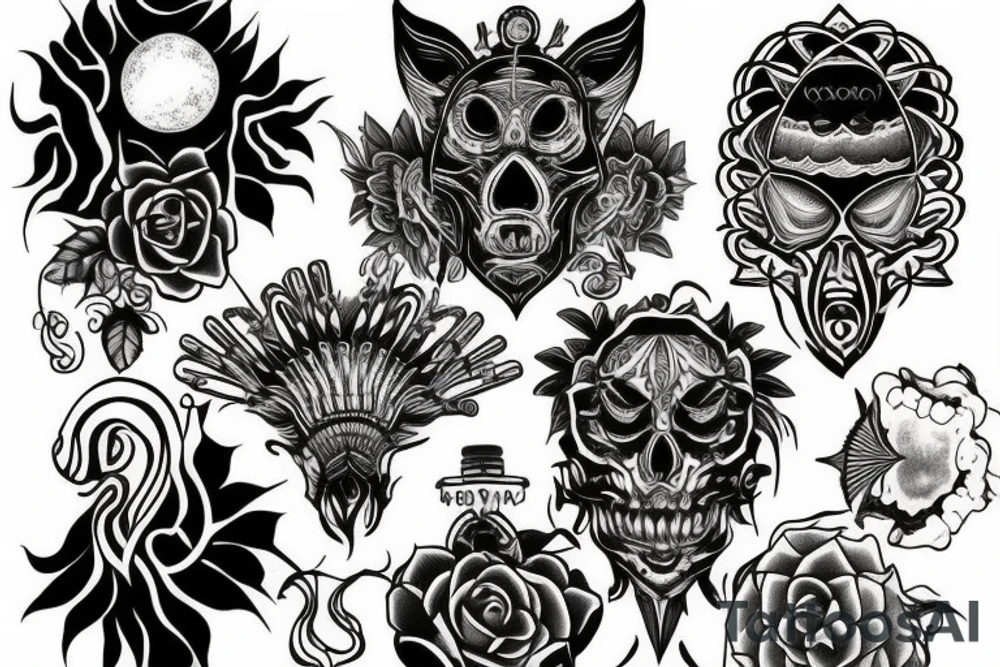 full moon tattoo idea