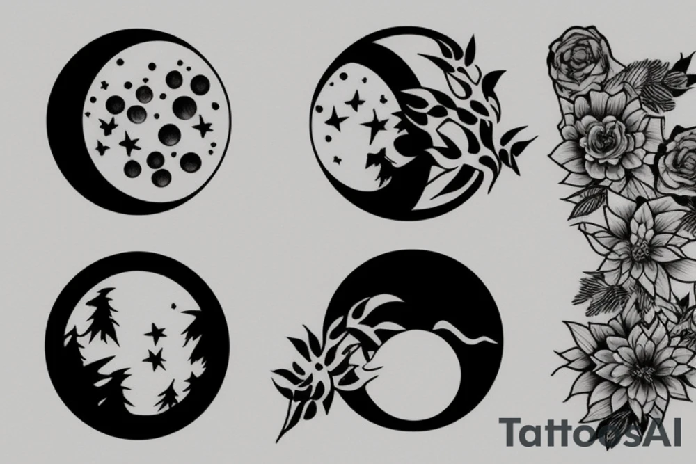full moon tattoo idea