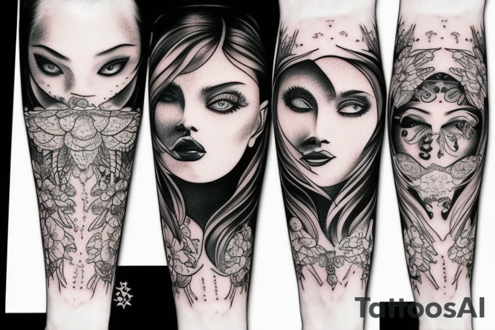 full moon tattoo idea