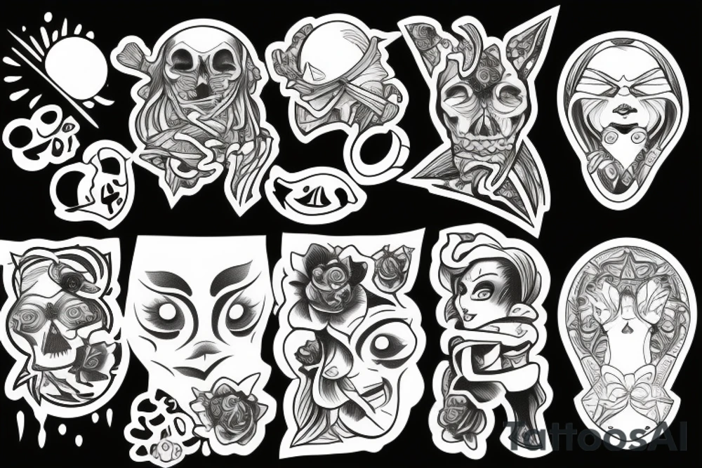 full moon tattoo idea