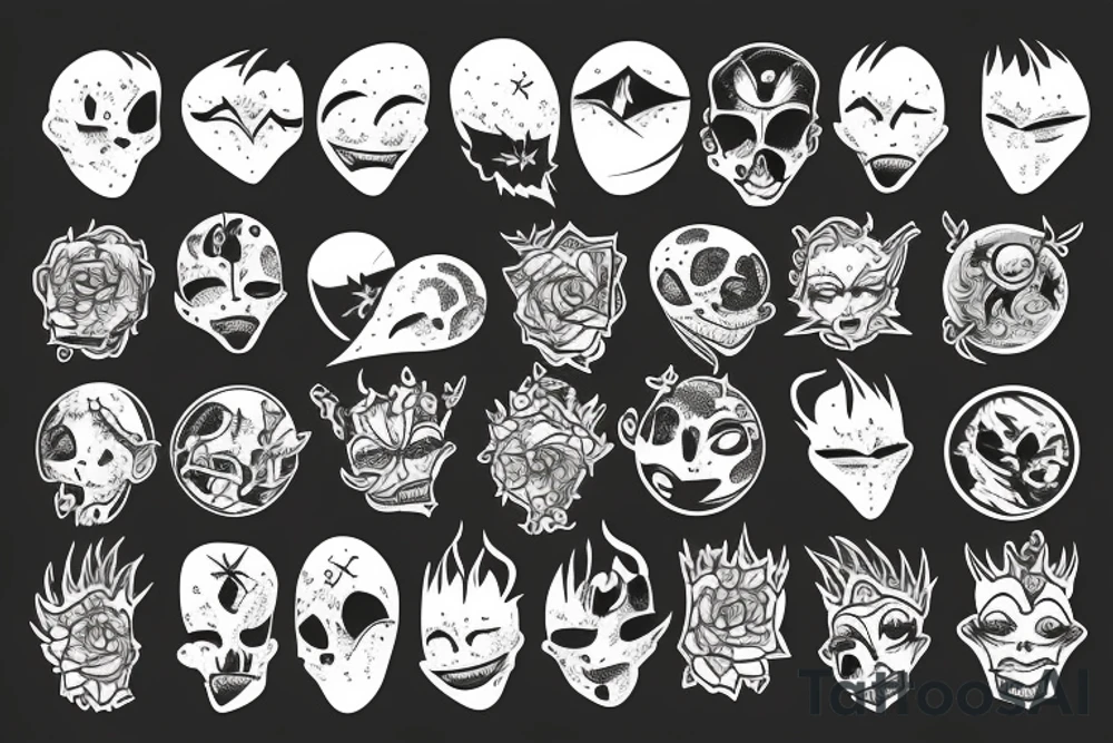 full moon tattoo idea