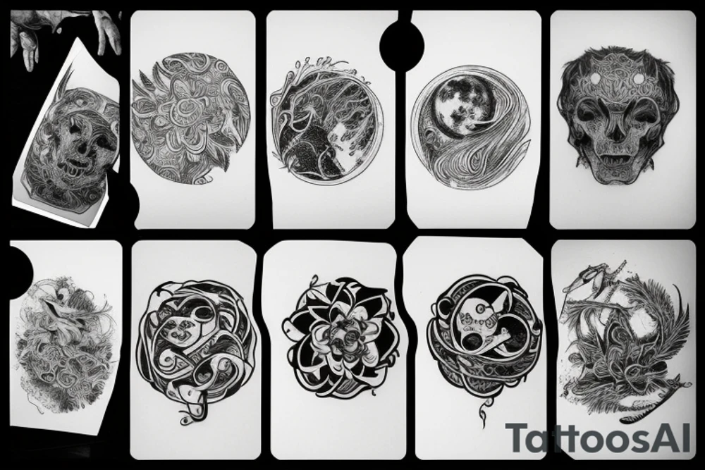 full moon tattoo idea