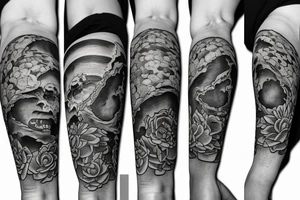 realistic full moon drawing tattoo idea