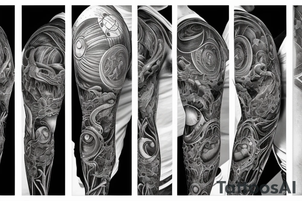 realistic full moon drawing tattoo idea