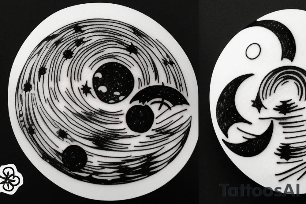 full moon showing craters with some shading tattoo idea