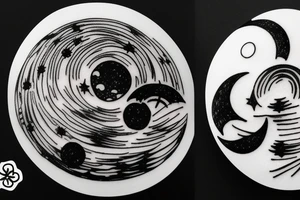 full moon showing craters with some shading tattoo idea