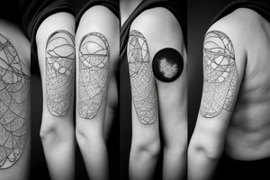 full moon showing craters with some shading tattoo idea