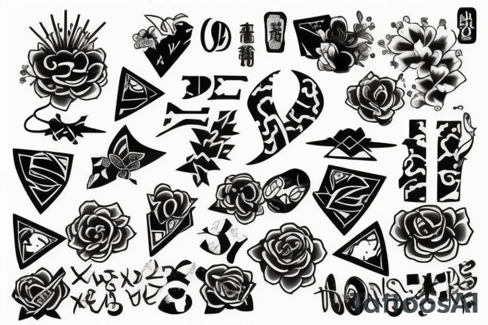 letter X tattoo idea