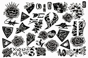 letter X tattoo idea