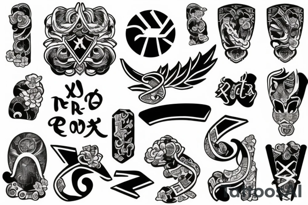 letter X tattoo idea