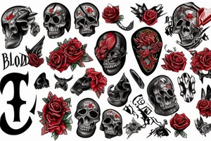 bloody letter X tattoo idea